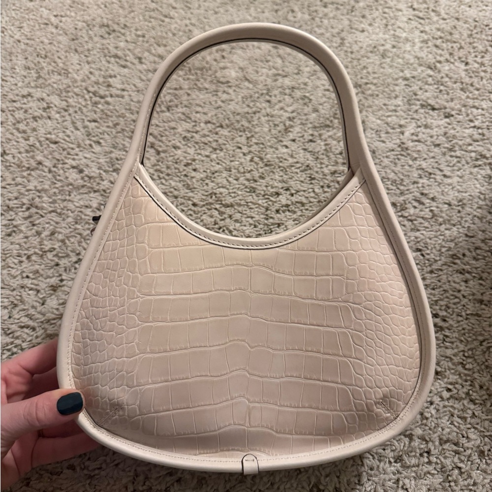 Coachtopia Cream Croc-Embossed Ergo Women's Bag